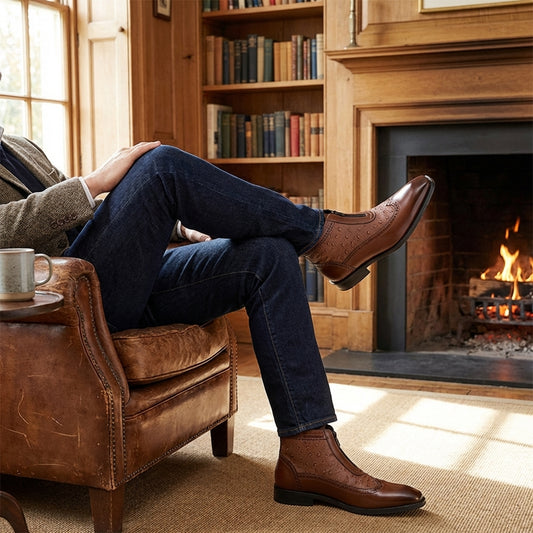 Belmont Ostrich Leather Boots