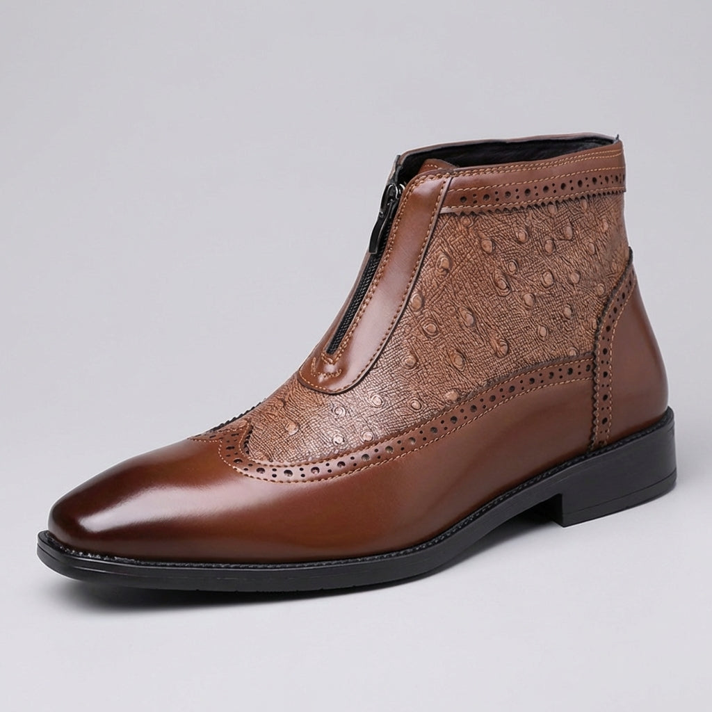 Belmont Ostrich Leather Boots