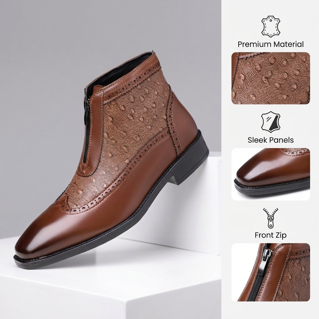Belmont Ostrich Leather Boots